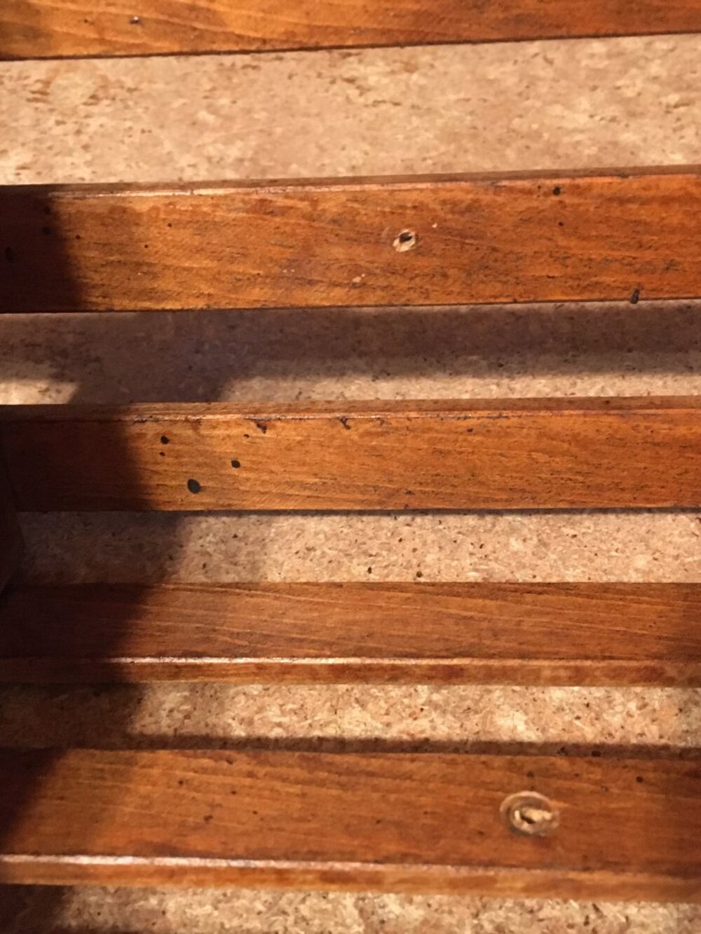 CORNER SHELF VINTAGE WOOD HEART 4 TIER SLAT TOWER WALL DECOR 18.5" X 5.5" X 5.5" - Picture 8 of 11